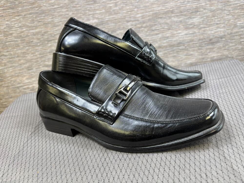 Alberto Fellini Sayri Oxford Dress Shoes Mens Size 10.5 Black With Buckle NEW